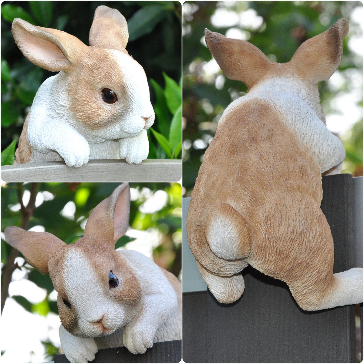 dazikemo Gartenfigur Dekofigur Gartenfigur Hase für Zaun und Trennwand günstig online kaufen