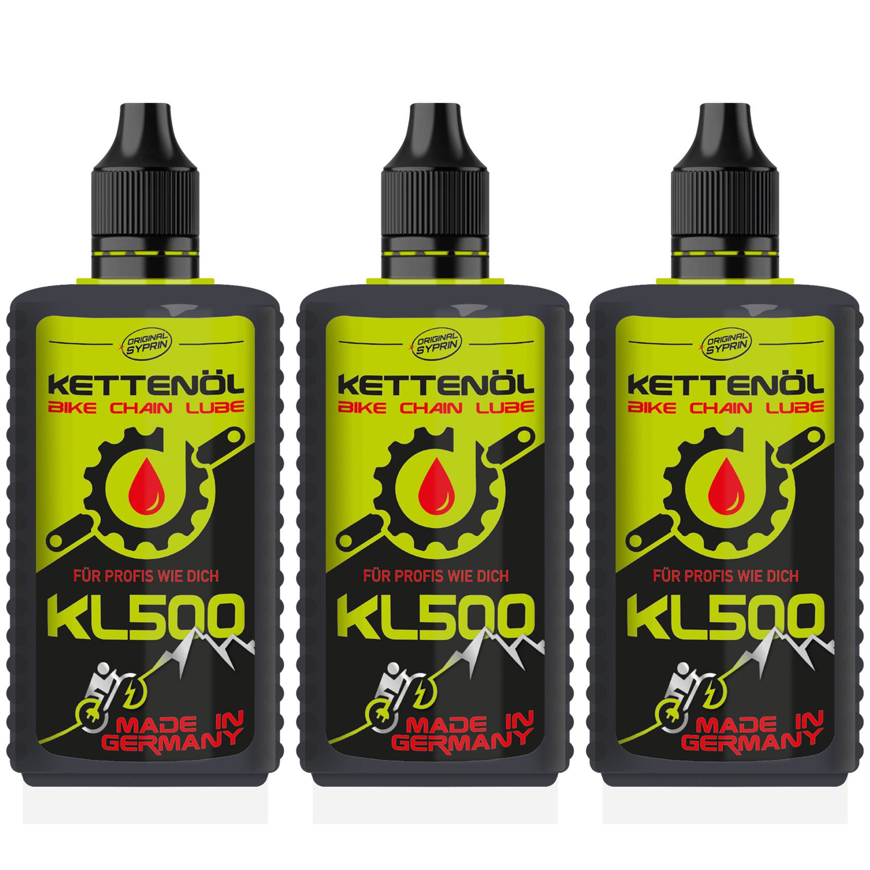 Original Syprin Kettenöl Fahrrad, Kettenöl für E-Bike, MTB & Rennrad Premium Qualität, 375 ml, (Fahrrad Kettenöl Für alle Ebike, Mountainbike, Rennrad Kette 125 ml, 3-St)