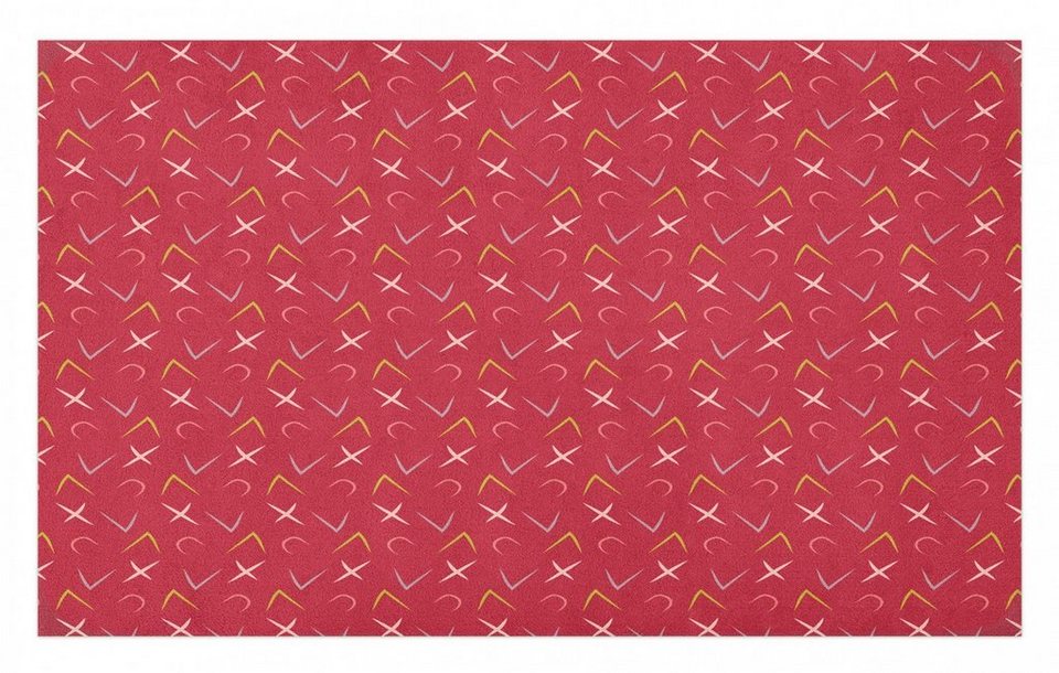 Outdoorteppich Dekorative Polyester Bodenmatte Mit Rutschfesten Trager Abakuhaus Rechteckig Abstract Zufallige X Und V Zeichnungen Online Kaufen Otto
