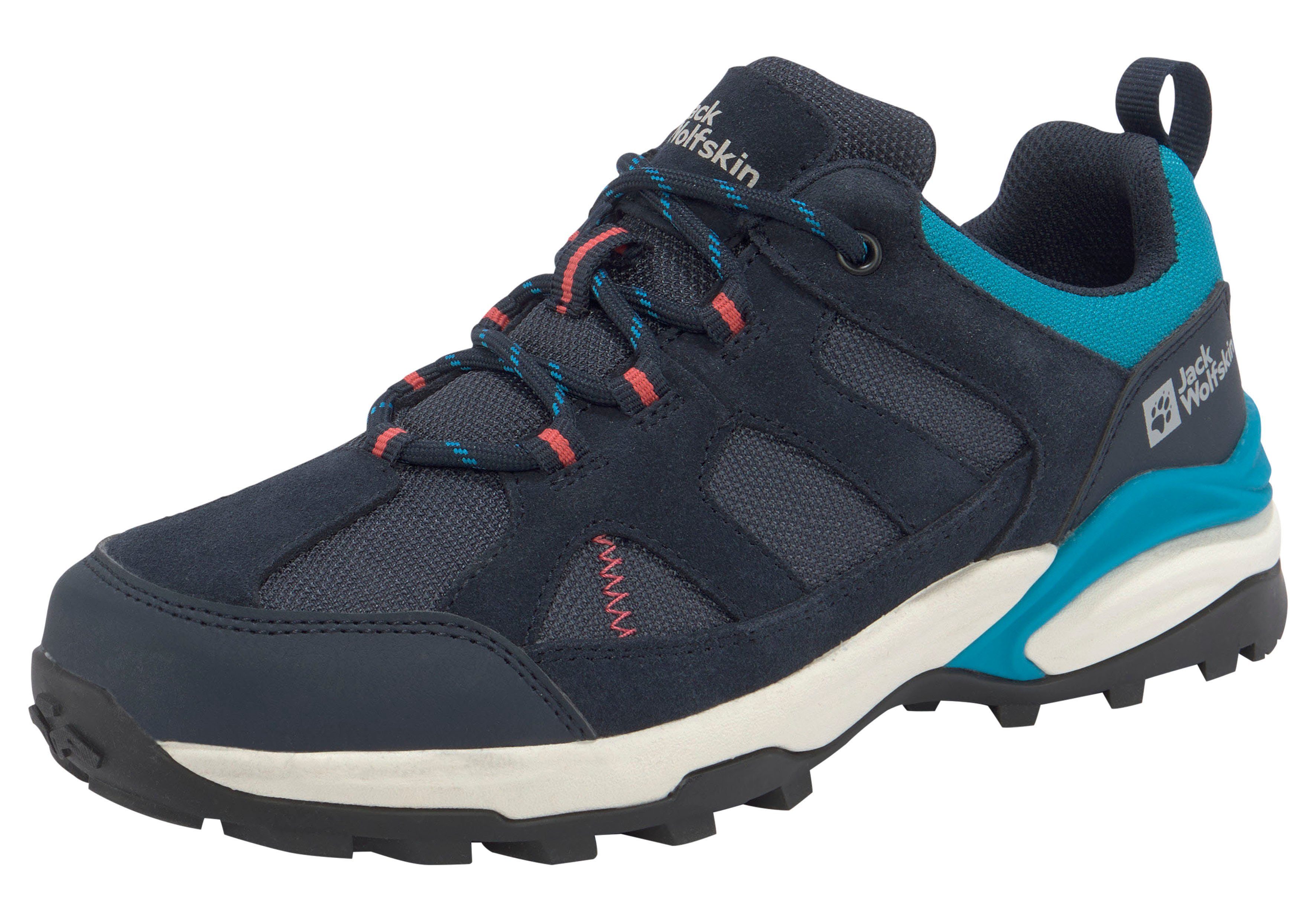 Jack Wolfskin TRAIL HIKER LOW W Wanderschuh navy-türkis