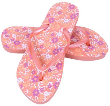 Sarcia.eu Orangefarbene Flip-Flops für Damen mit Blumen gemustert 36-37 EU Badezehentrenner