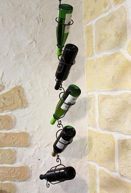Ambiente Haus Flaschenhalter Flaschenhalter 95206 zum hängen 5-Tlg. 110 cm aus Metall Flaschenständer Weinregal