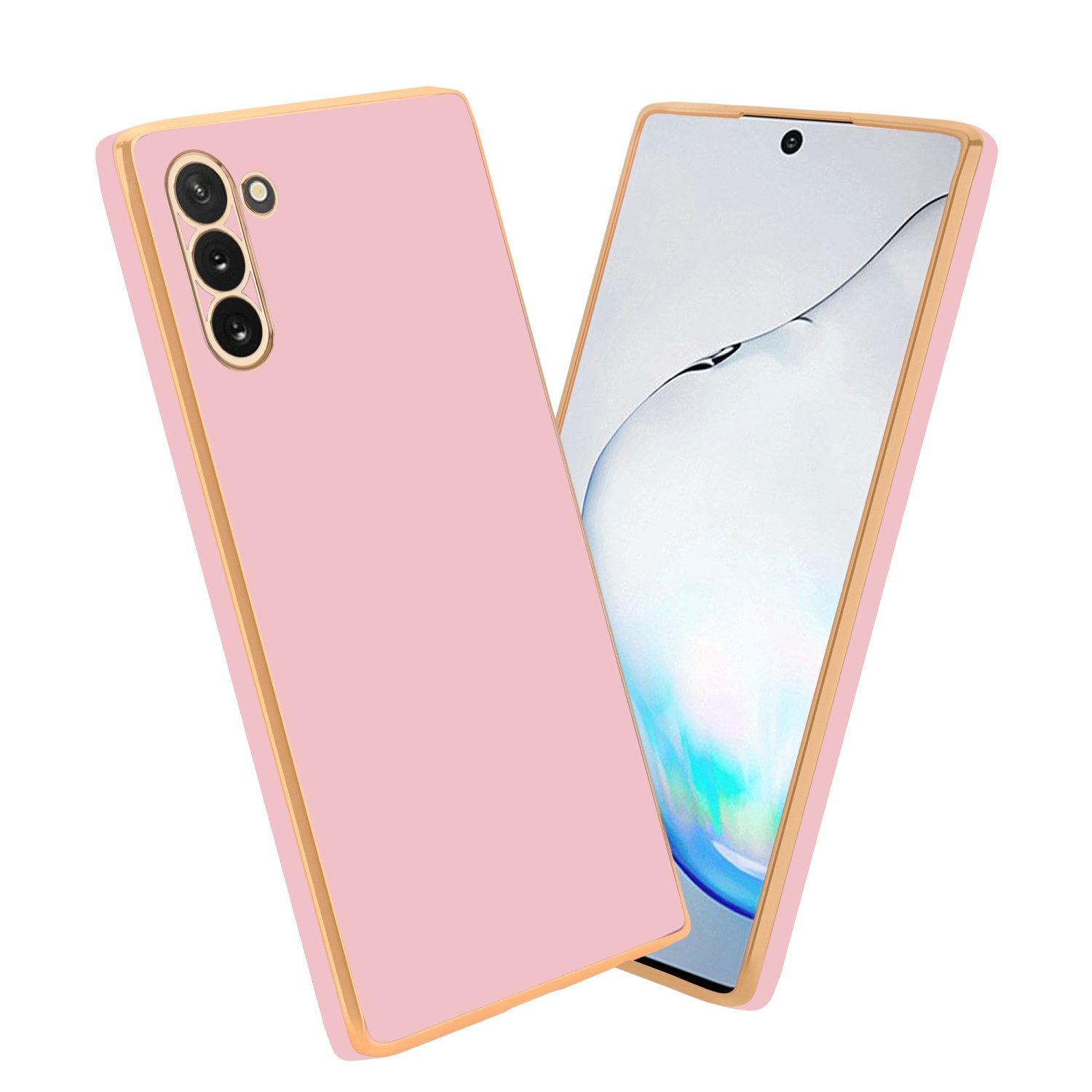 Cadorabo Handyhülle für Samsung Galaxy NOTE 10 Hülle Samsung Galaxy NOTE 10, Schutzhülle - TPU Silikon Hülle - mit Kameraschutz