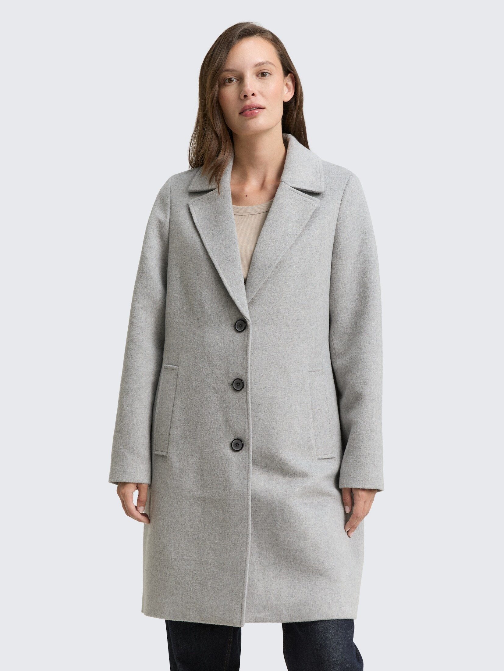 TOM TAILOR Kurzmantel Wollmantel mit Eingriffstaschen günstig online kaufen