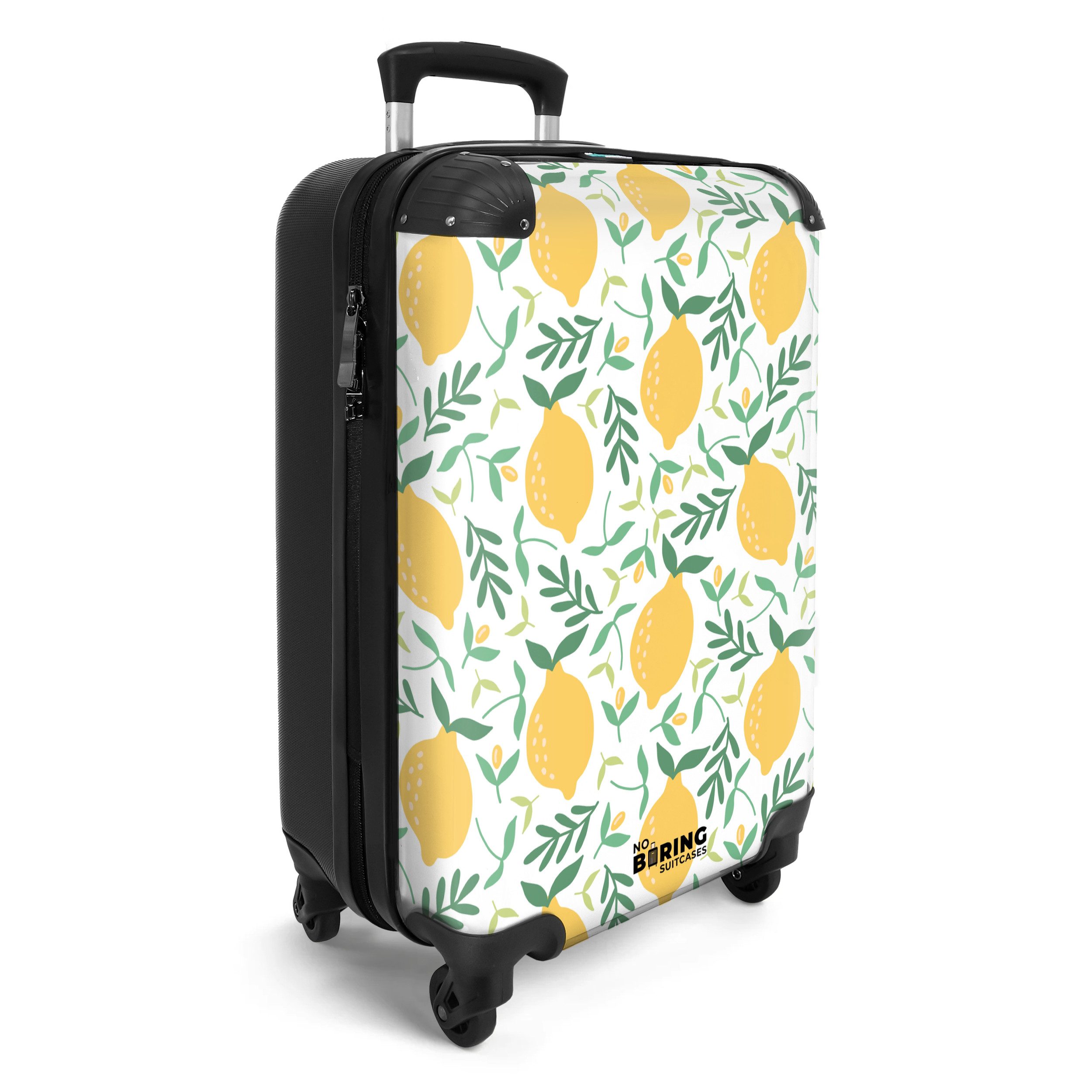NoBoringSuitcases.com© Hartschalen-Trolley Zitronen und Zweige als günstig online kaufen