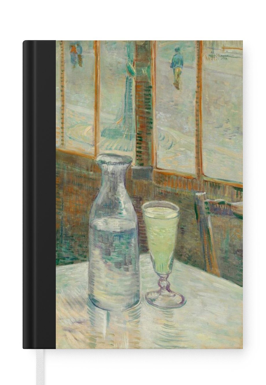 MuchoWow Notizbuch Couchtisch mit Absinth - Vincent van Gogh, Journal, Merkzettel, Tagebuch, Notizheft, A5, 98 Seiten, Haushaltsbuch