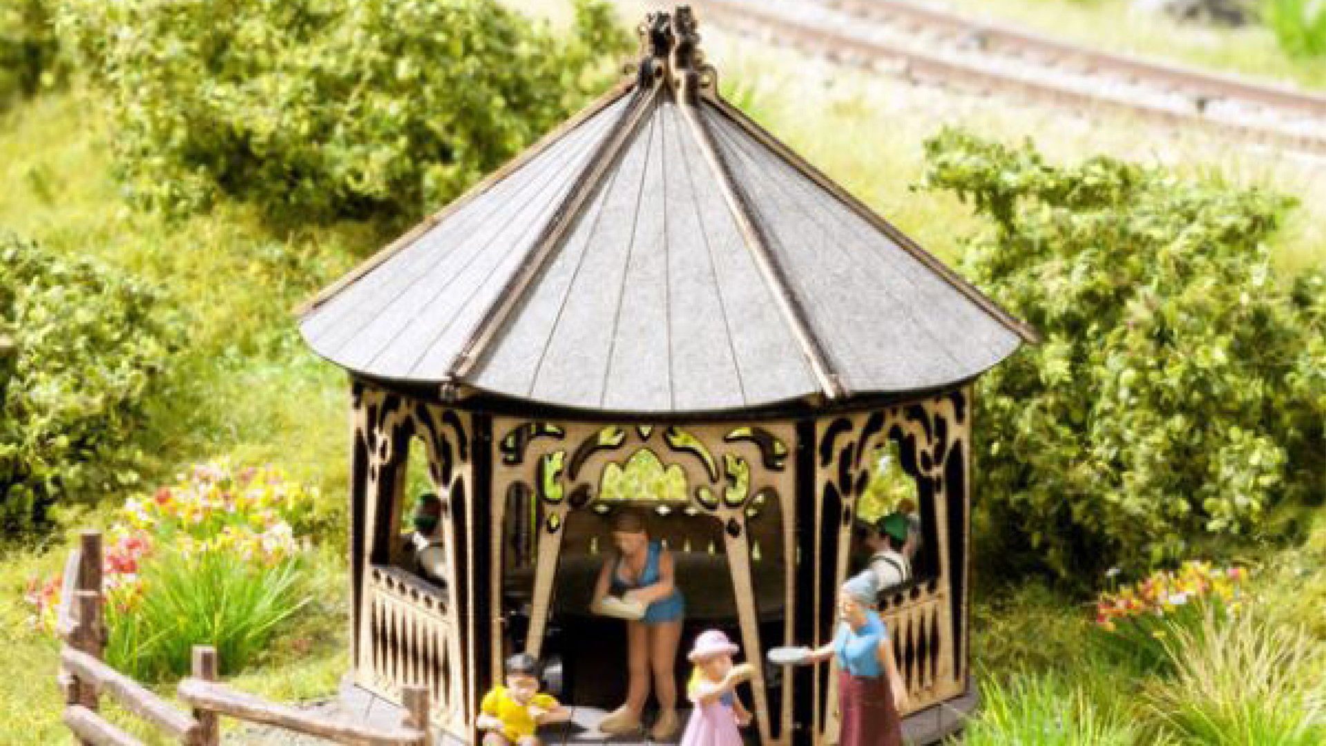 Modelleisenbahn-Gebäude NOCH, 14371, Spur H0, Pavillon, Modelleisenbah