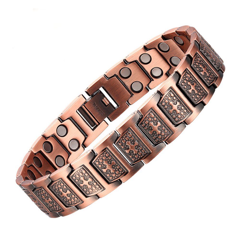Haiaveng Gliederarmband Armbänder für Männer und Frauen, Magnetische Armbänder (Baugruppen), Rotes Kupfer