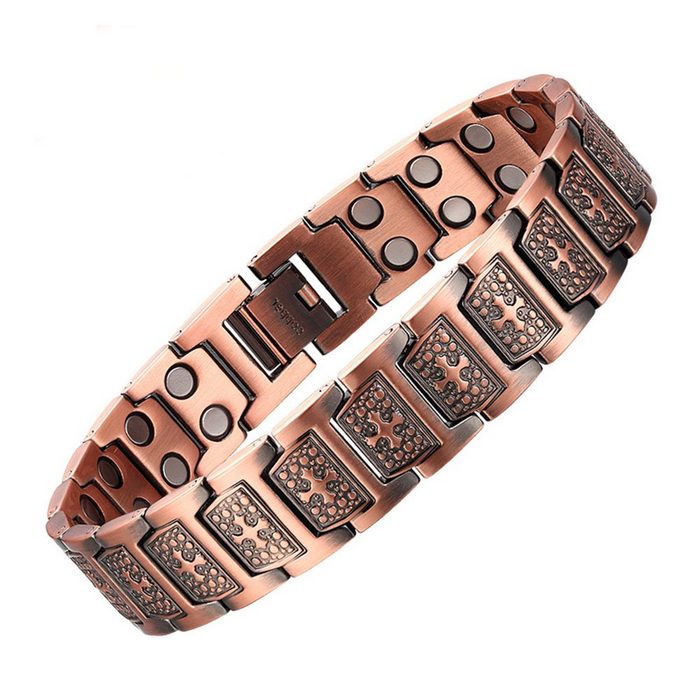 Haiaveng Gliederarmband Armbänder für Männer und Frauen Magnettherapie- für Arthritis (Baugruppen) Rotes Kupfer