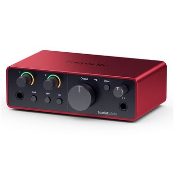 Focusrite Digitales Aufnahmegerät (Scarlett Solo Studio 4th Gen with CM25 MKIII & SH-450 - USB Audio)