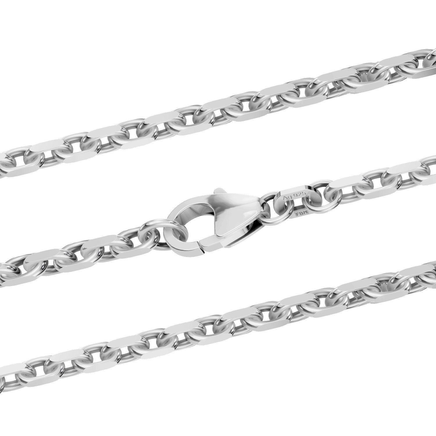 HOPLO Silberkette Ankerkette diamantiert Länge 42cm günstig online kaufen