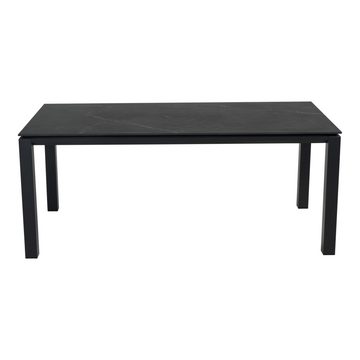 Lesli Living Gartentisch Gartentisch Tisch Monte Carlo Pardo 180 cm schwarz Marmoroptik