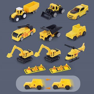LBLA Spielzeug-Transporter LKW Baufahrzeug Autos Set Kinder, (14 Stück Set), Kinder Fahrzeuge Spielzeug, Weihnachtsgeschenk