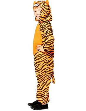 Amscan Kostüm Tiger Kostüm für Kinder - Onesie, Overall Tierkos