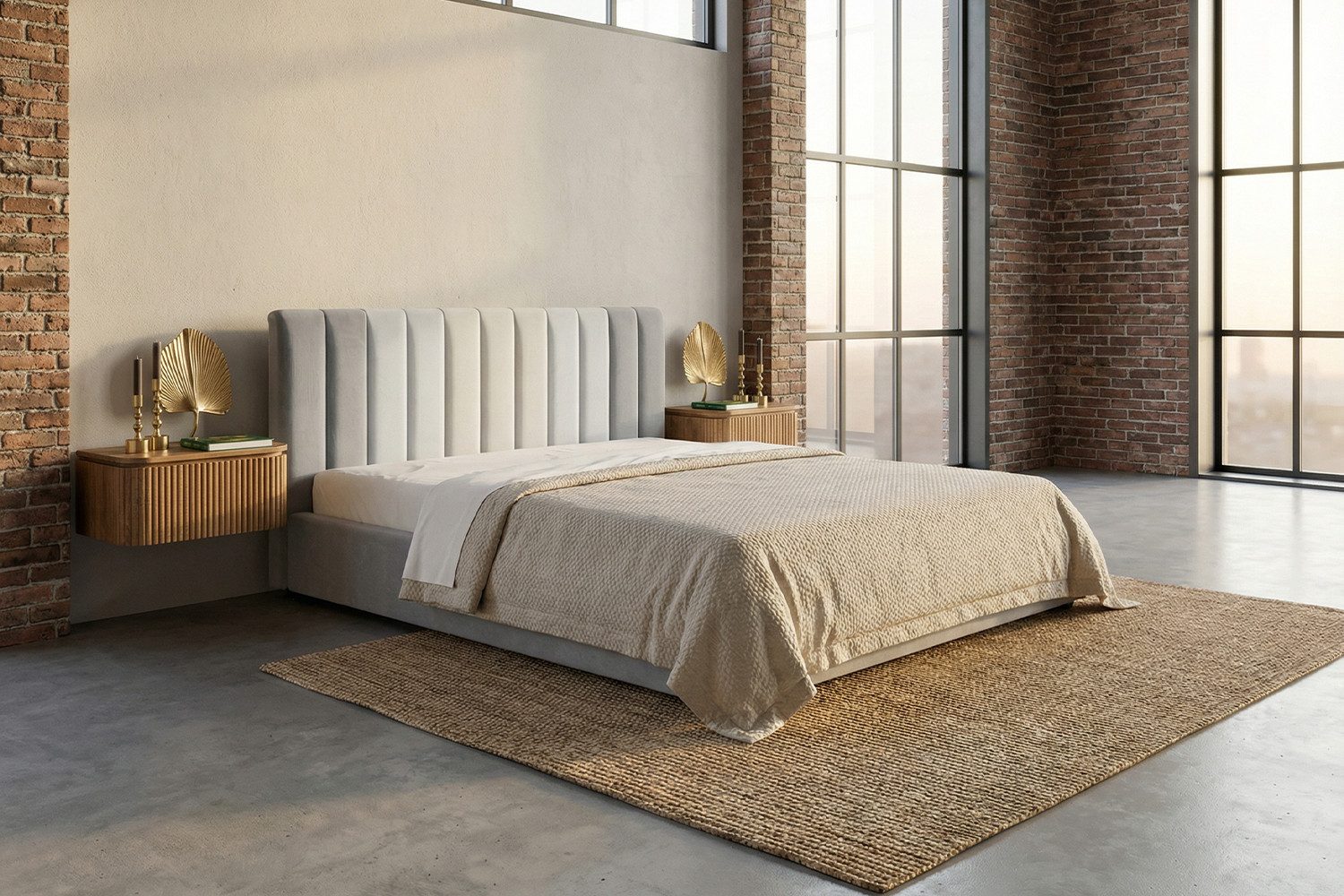 KAWOLA Polsterbett CATTURA Velvet - Modernes Design - Schlafzimmer Highlight, Inklusive Lattenrost 3-fach höhenverstellbar - Stil trifft Komfort