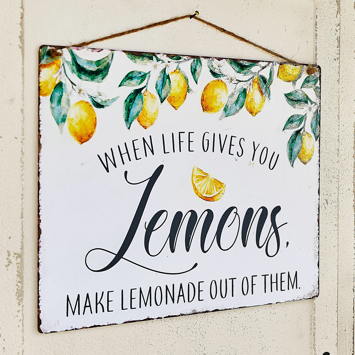 Mirabeau Wanddekoobjekt Deko-Schild Palerina antikweiß/grün