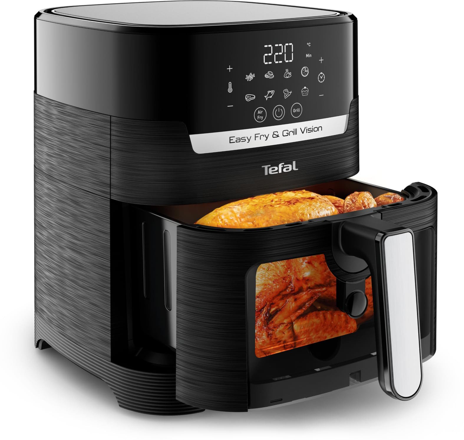 Tefal Heißluftfritteuse EY5068 Easy Fry & Grill Vision, Sichtfenster, 8 Programme, Touchscreen, energiesparend – Bild 4 von 5