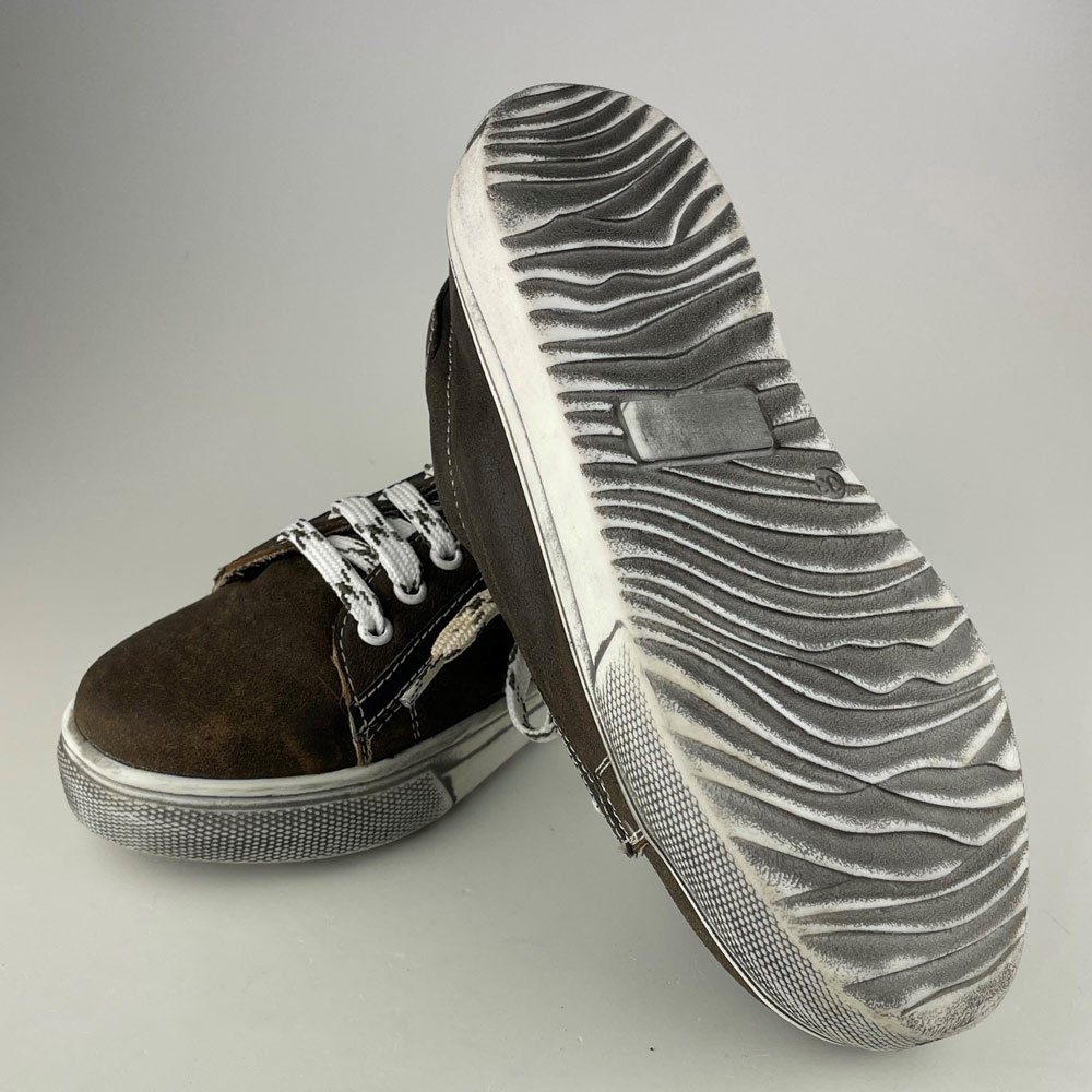Maddox Kinder Leder Schuhe 'Oskar" - Bernstein Braun Sneaker – Bild 3 von 5