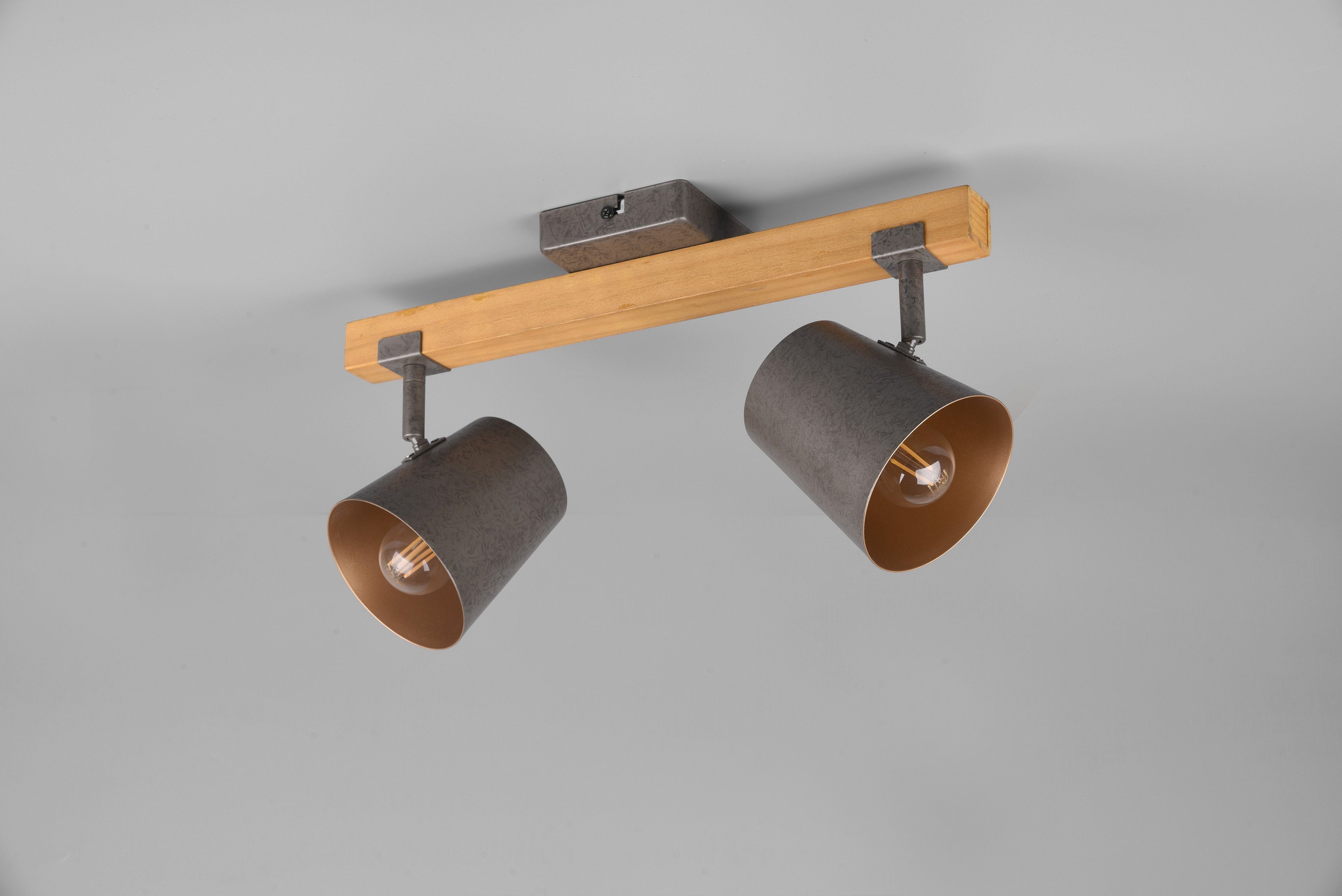 TRIO Leuchten Deckenstrahler Bell, zur Leuchtmittel Wand- Leuchtmittel und wechselbar, / Leuchtmittel, frei Warmweiß, Spot ohne wählbar 2-flammig Deckenmontage