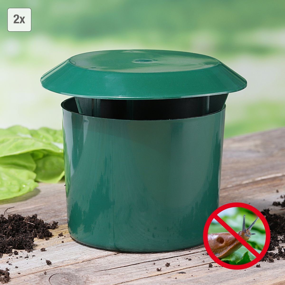 Gravidus Schneckenzaun 2er Set Schneckenfalle Schneckeneimer günstig online kaufen