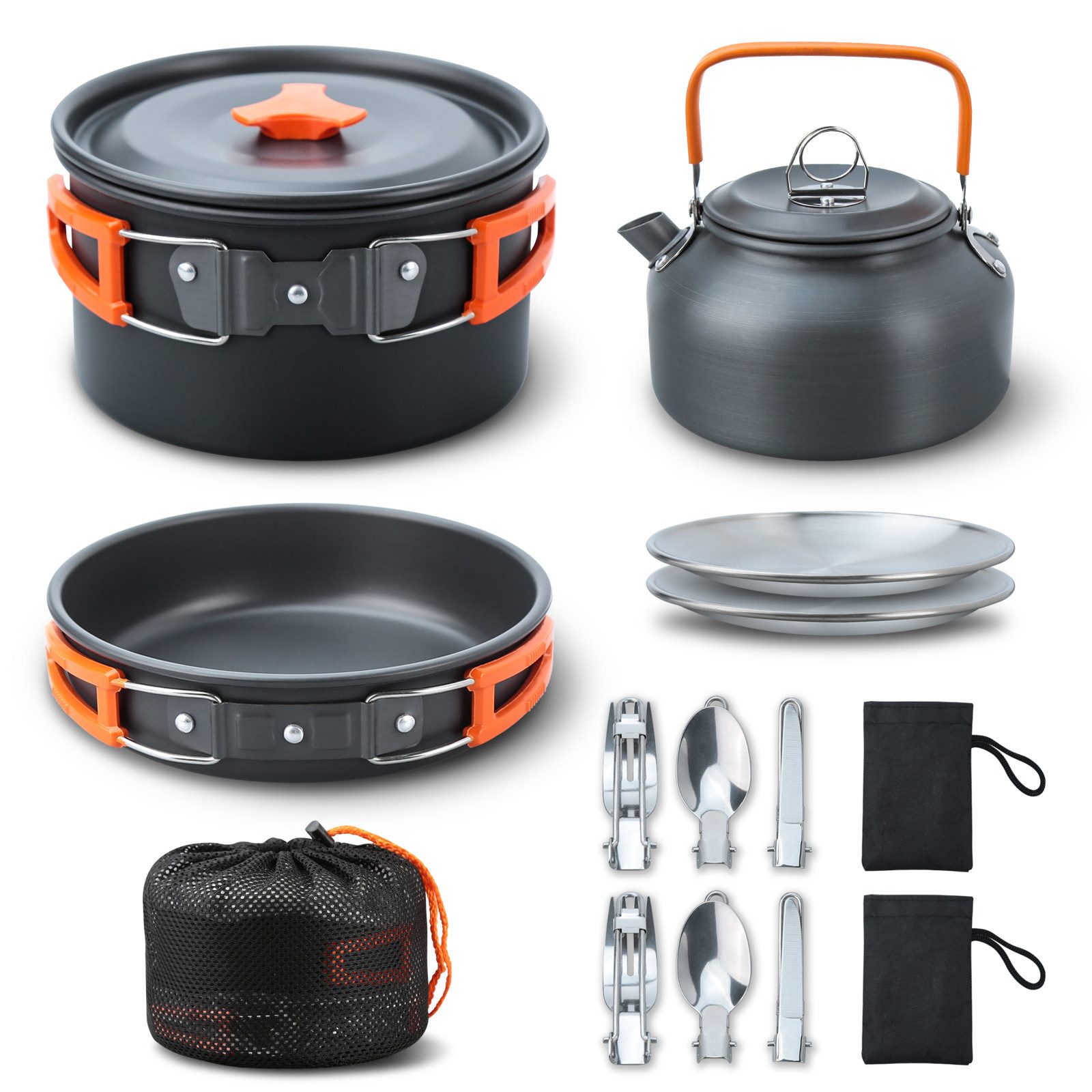 Geschirr-Set 16 Teilig Aluminium Camping Geschirr Set