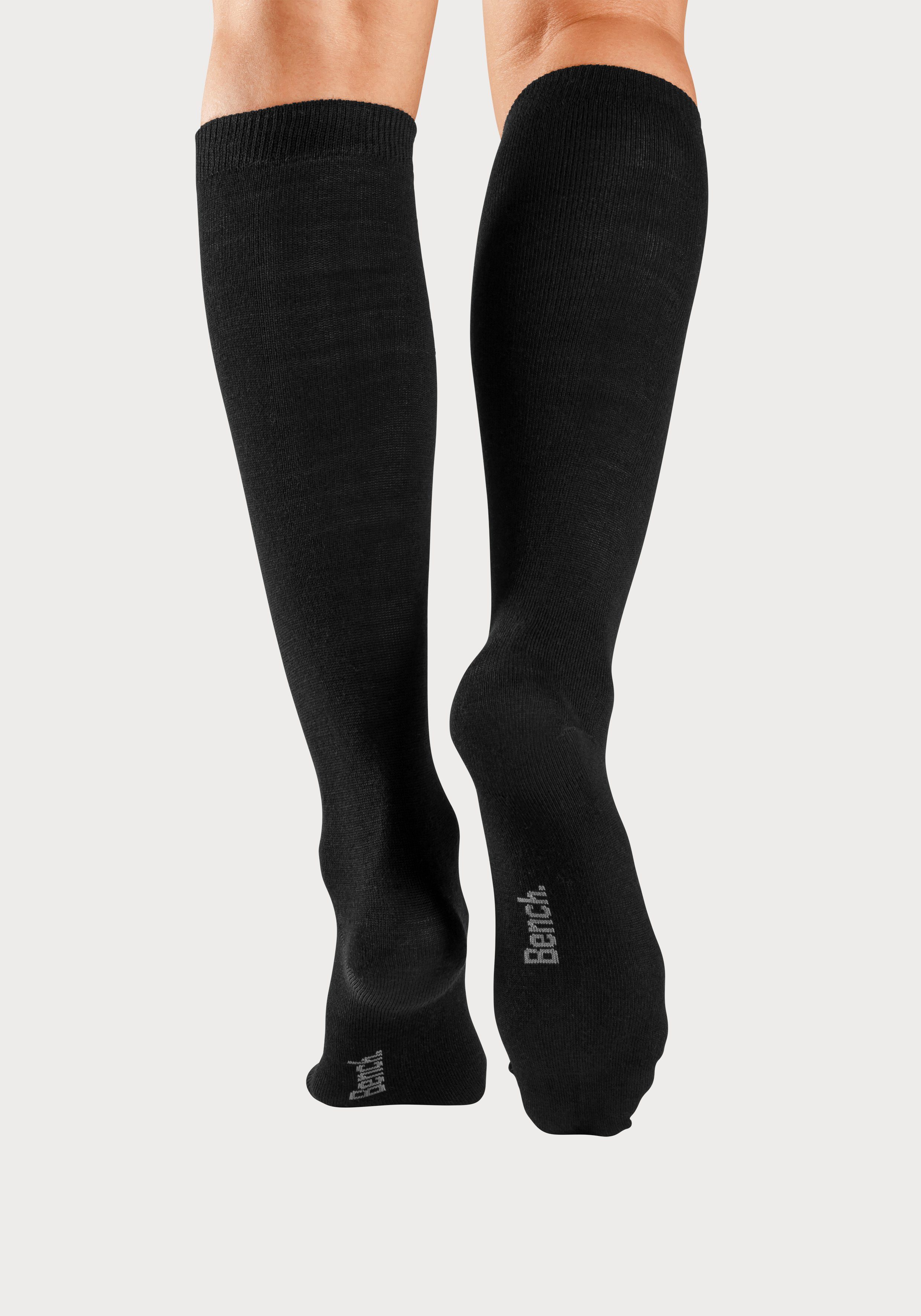 Bench. Kniestrümpfe (Packung, 3-Paar) Damenkniestrümpfe mit wärmender Wolle