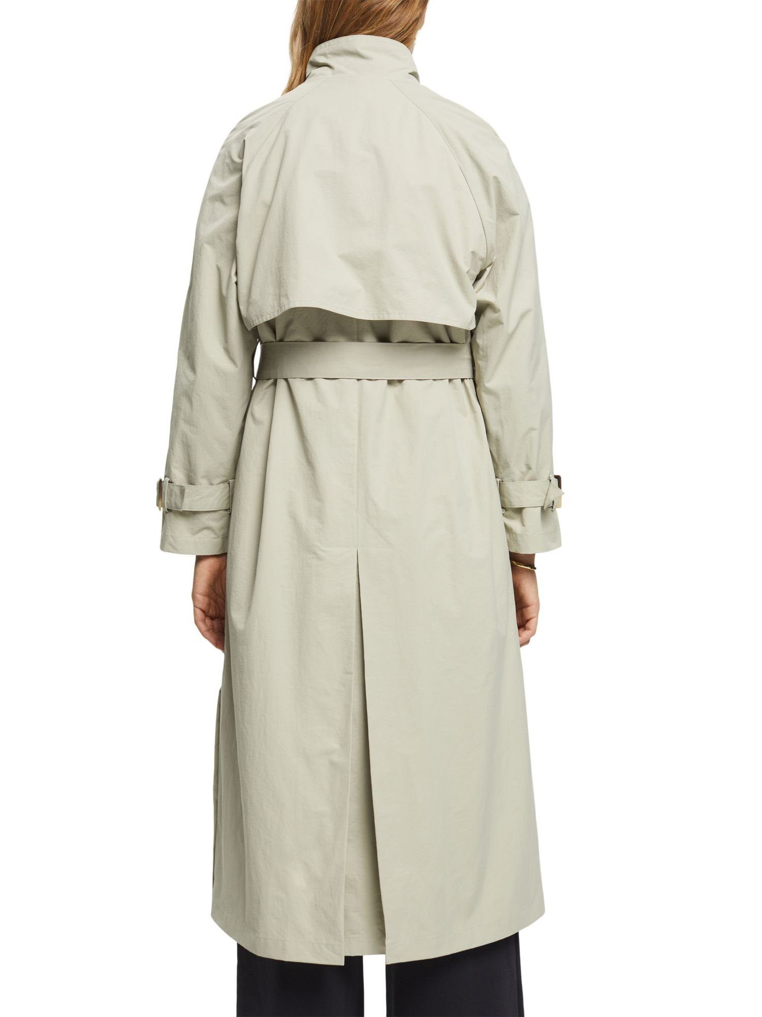 mit Trenchcoat Gürtel DUSTY GREEN Esprit Langmantel