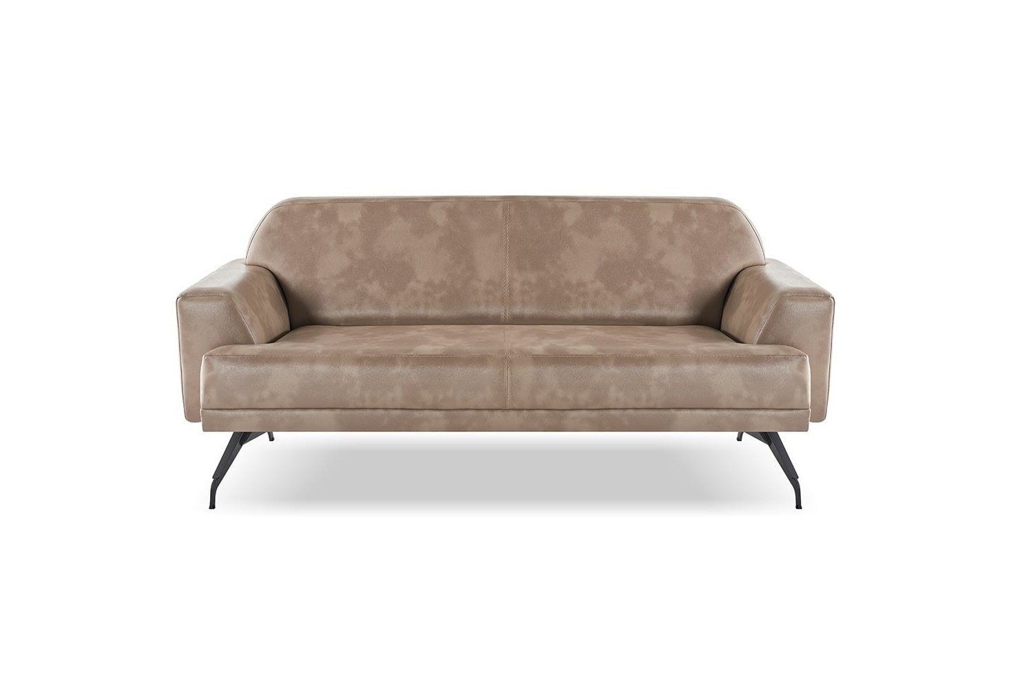 Xlmoebel 3-Sitzer Sofa Leder Büro Modern Minimalistisch Schlichte Formen Beige, 1 Teile