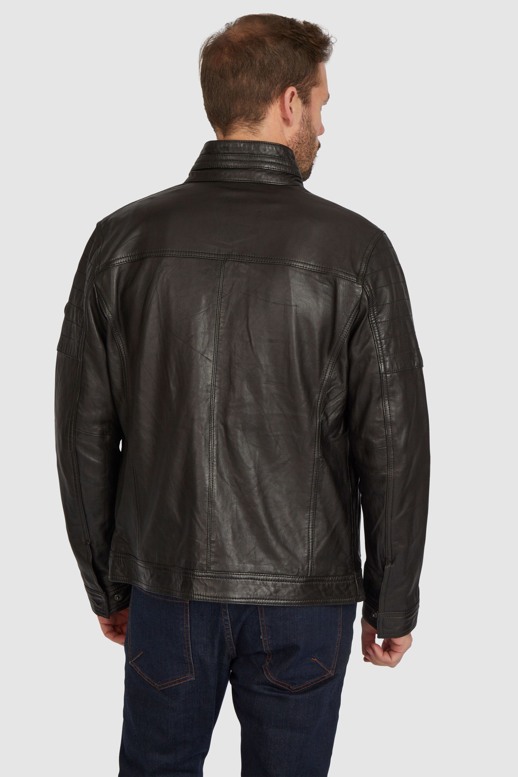 bugatti Lederjacke BUGIORGIO (1-St) mit modischen Steppungen