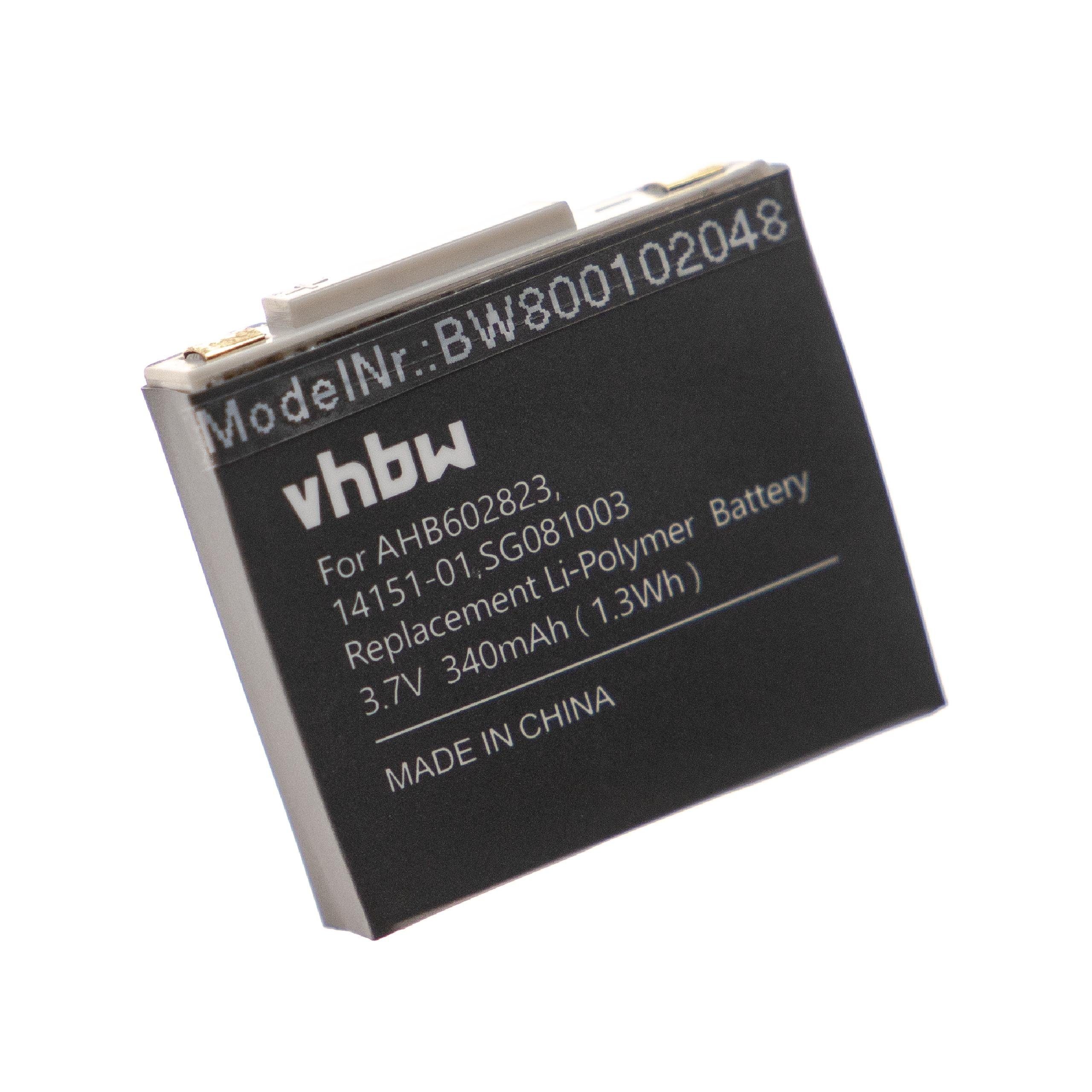 vhbw kompatibel mit GN Netcom Jabra GN9125 Micro, GN9125 Mini Akku Li-Polymer 340 mAh (3,7 V)