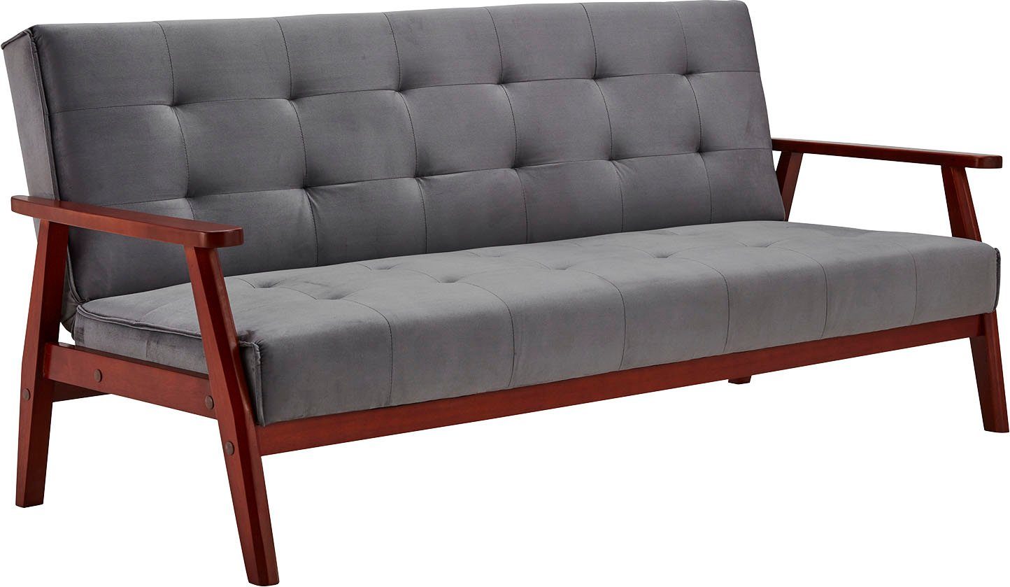 SalesFever Schlafsofa Skagen 3-Sitzer Schlafsofa, Holzgestell günstig online kaufen