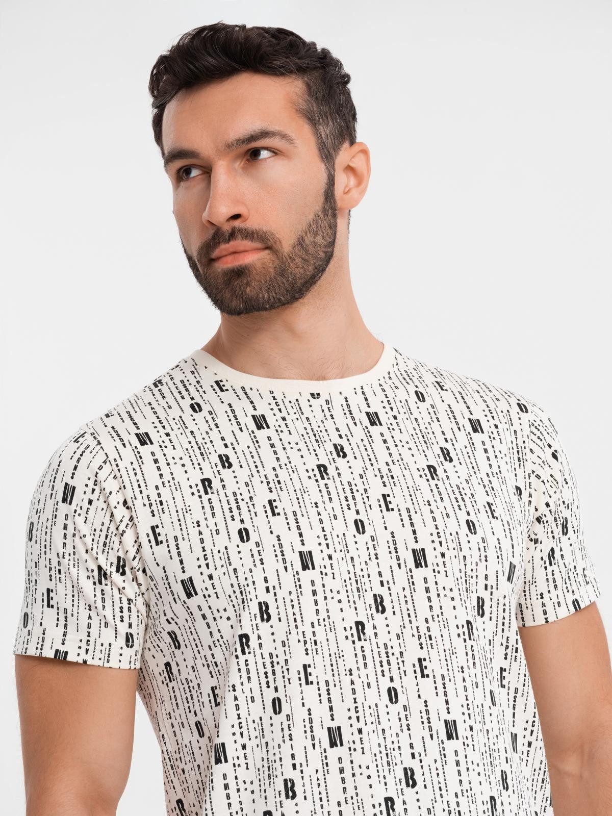 OMBRE Print-Shirt Bedrucktes Baumwoll-T-Shirt mit Rundhalsausschnitt günstig online kaufen