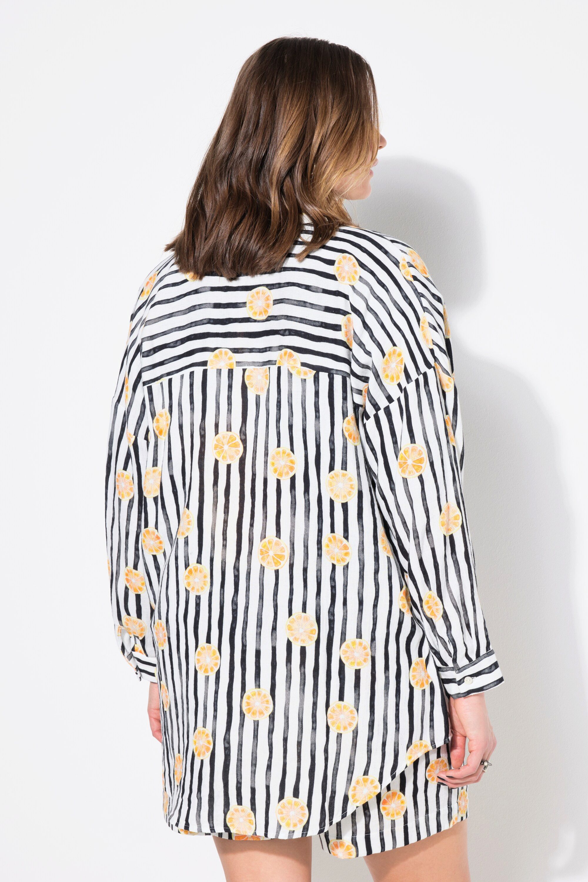 Studio Untold Hemdbluse Streifenbluse Musselin oversized