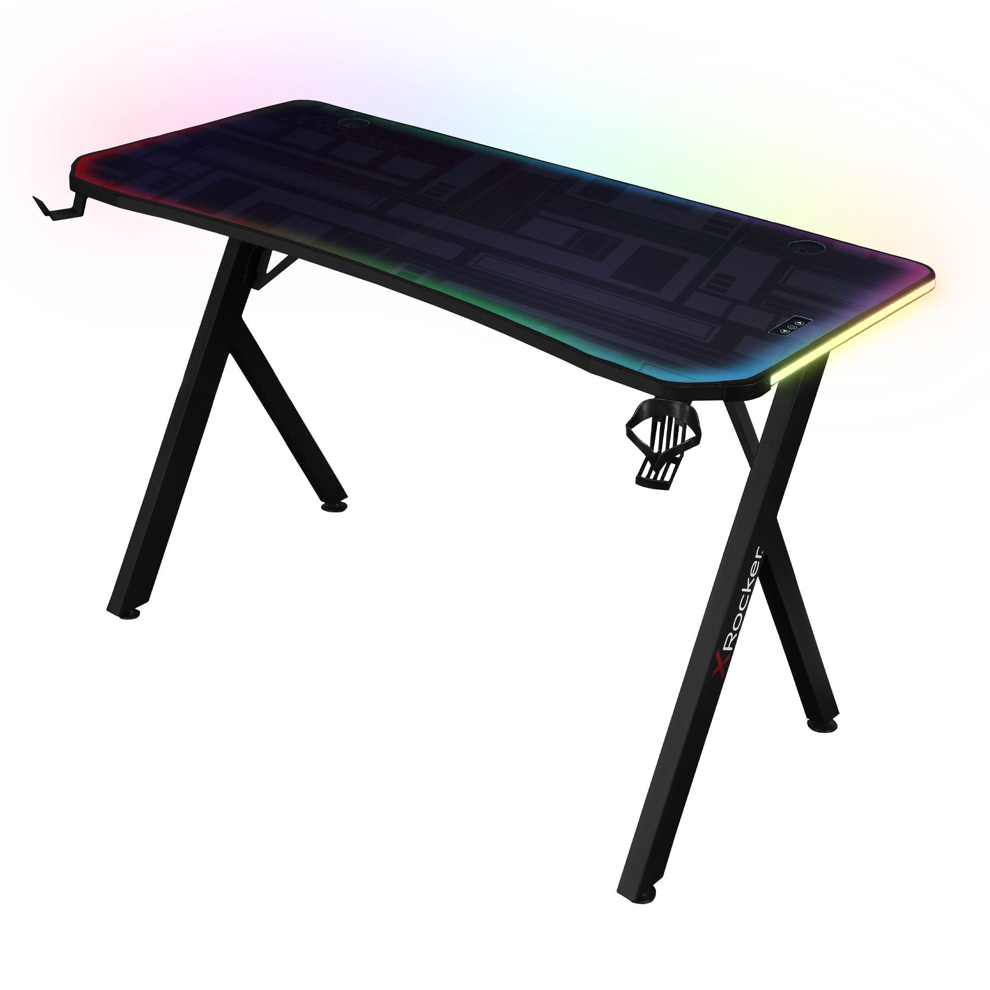 X Rocker Gamingtisch Lumio RGB - Gaming Schreibtisch mit Beleuchtung & App-Steuerung
