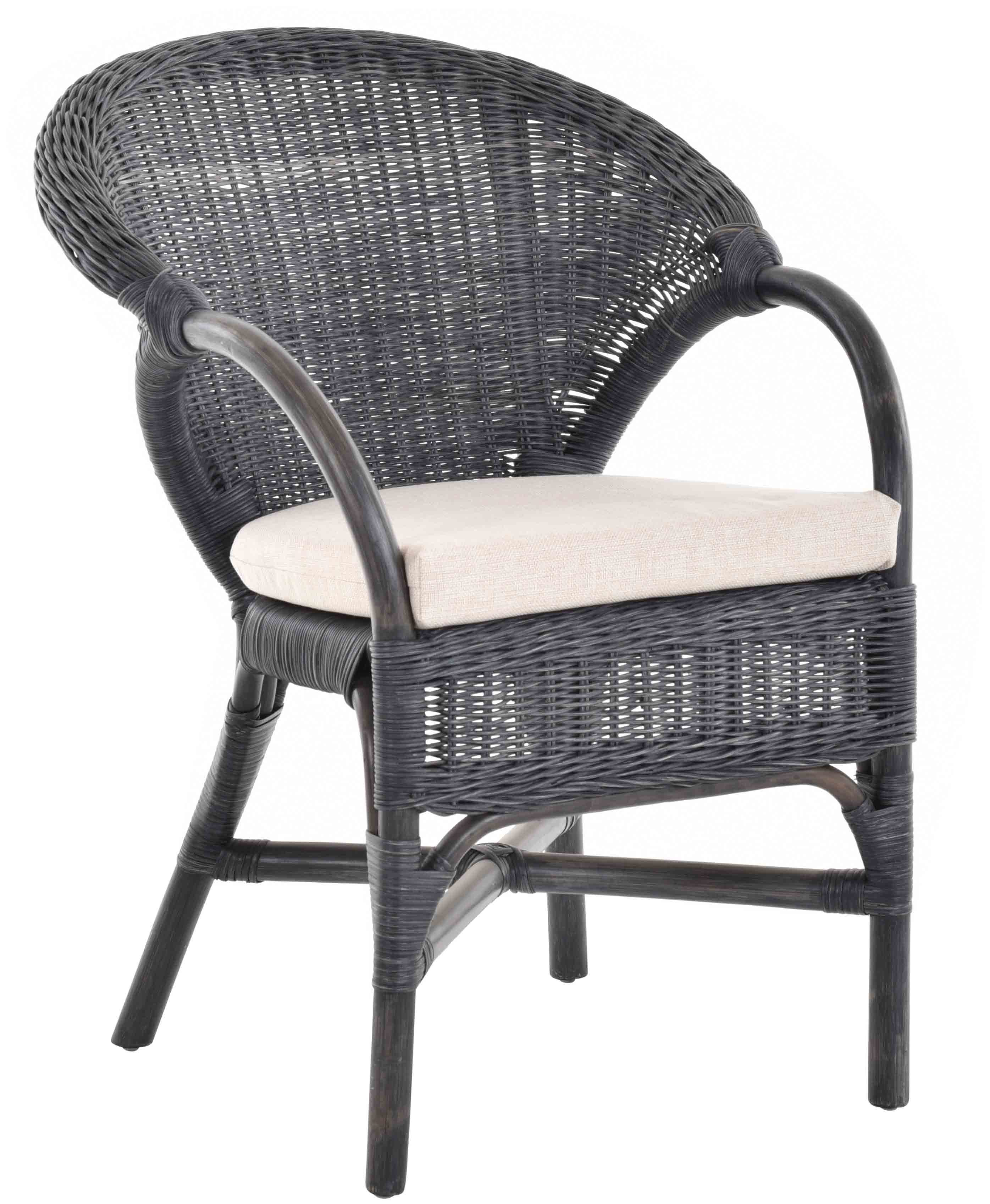 Krines Home Sessel Rattansessel Lounge Rattanstuhl Armlehne Clubsessel Wintergartensessel, Stapelbar