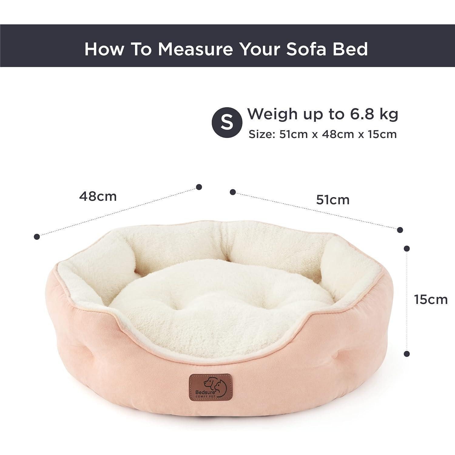 LuxusKollektion Katzenliege Katzenbett waschbar Innenkissen 51x48x15cm Rosa L 51 x B 48 x H 15 cm