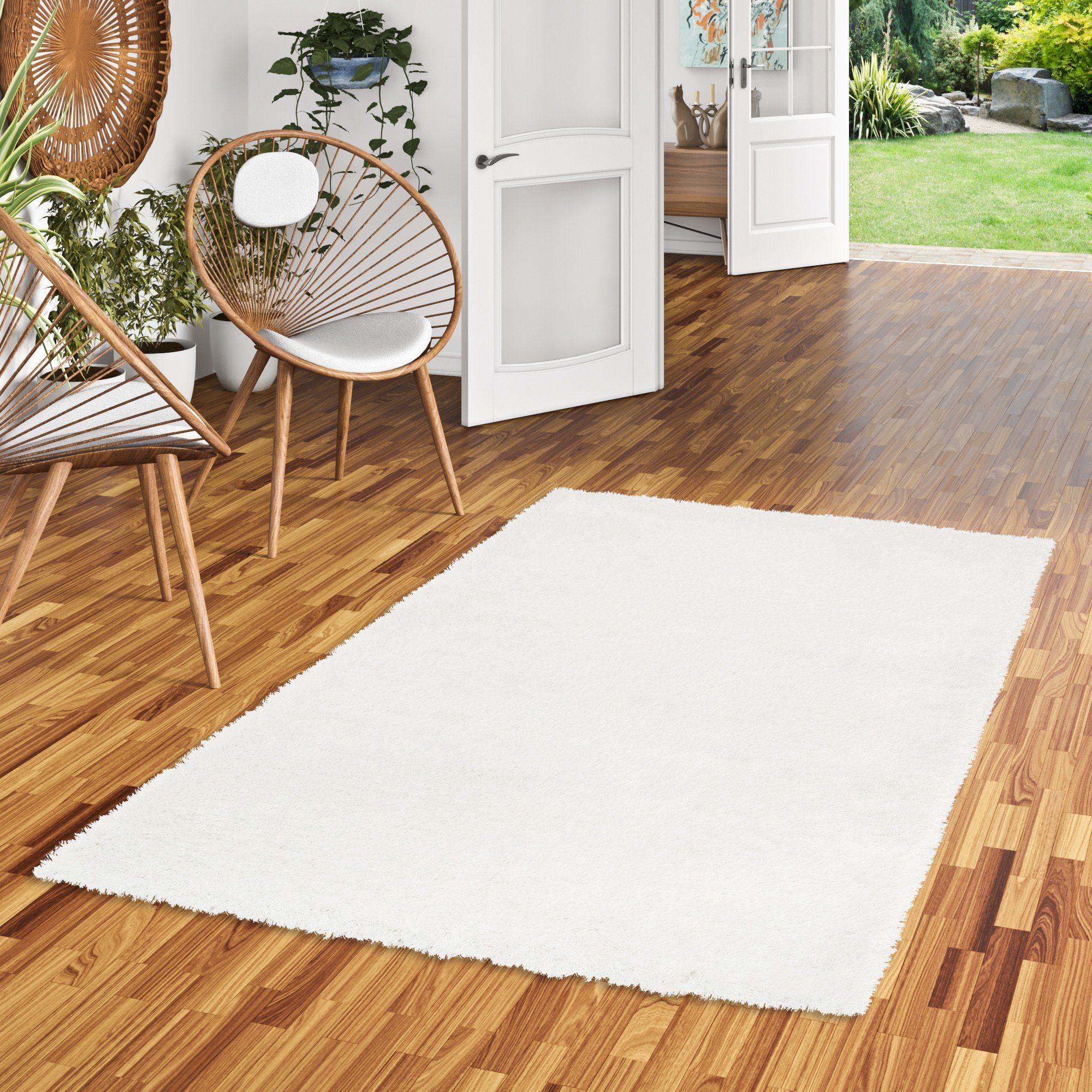 Pergamon Hochflor-Teppich Hochflor Langflor Shaggy Teppich Glow, Rechteckig, Höhe: 70 mm