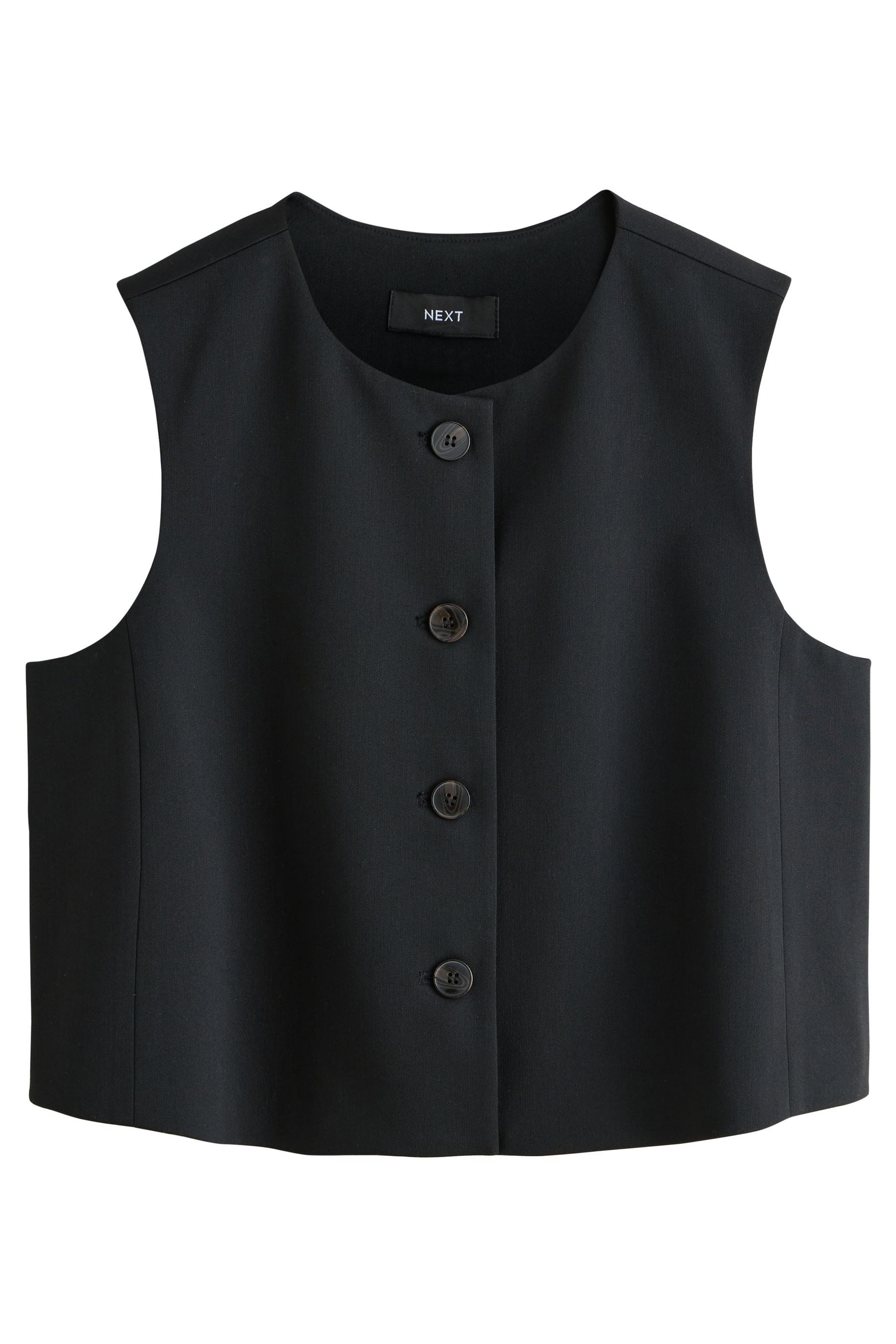 Next Anzugweste Körpernahe Weste mit Rundhalsausschnitt (1-tlg)