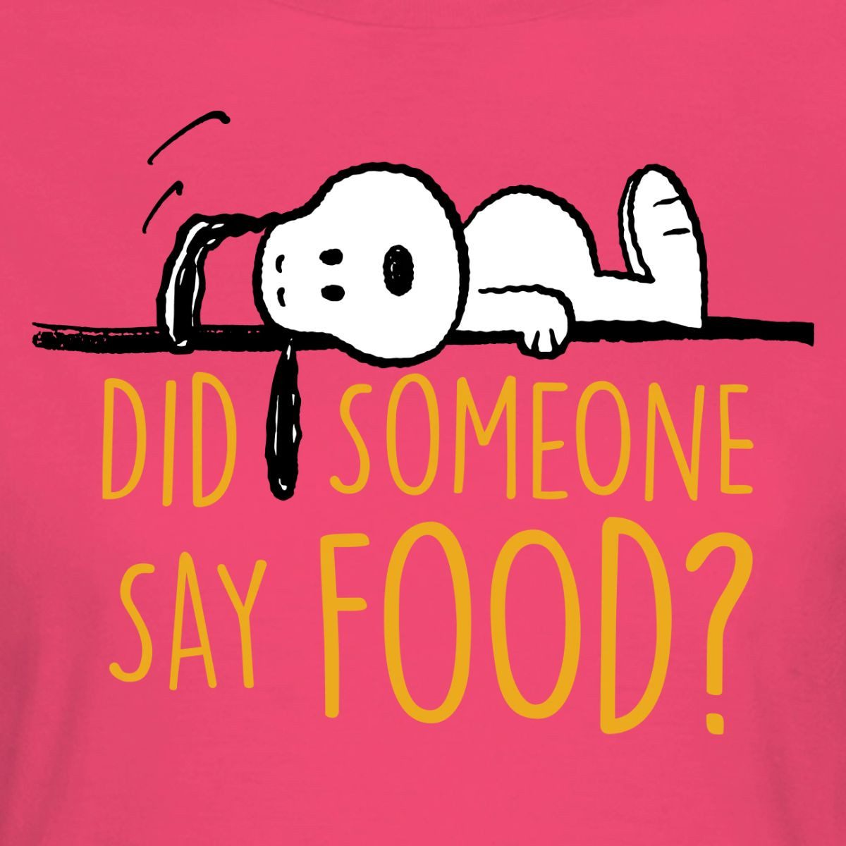 Spreadshirt T-Shirt Peanuts Snoopy Ich Hab Hunger Lustiger Spruch Frauen T-Shirt (1-tlg) Slim Fit, fällt klein aus