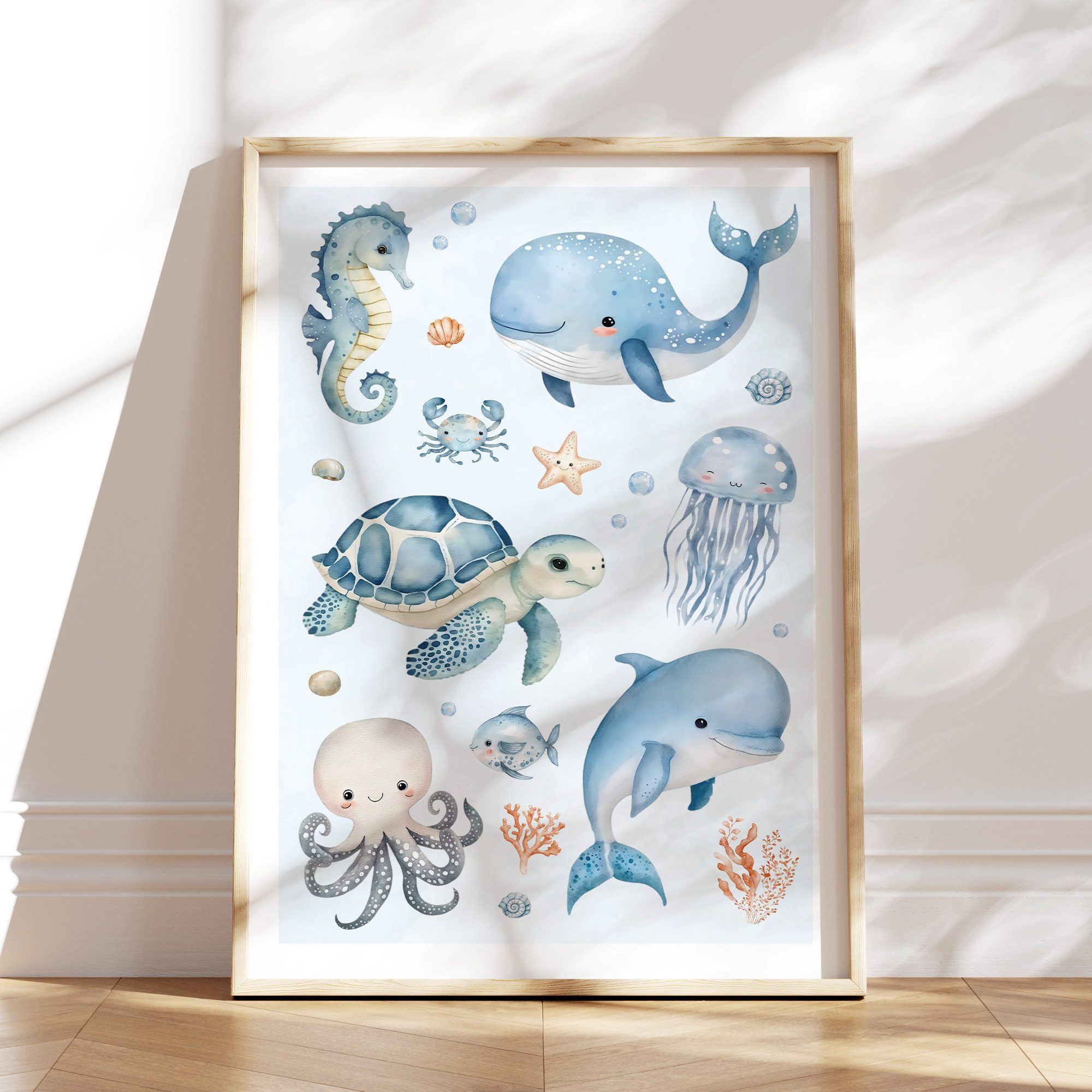 MeinBaby123® Poster Kinderzimmer Meerestiere,  Kinderzimmer Deko, günstig online kaufen