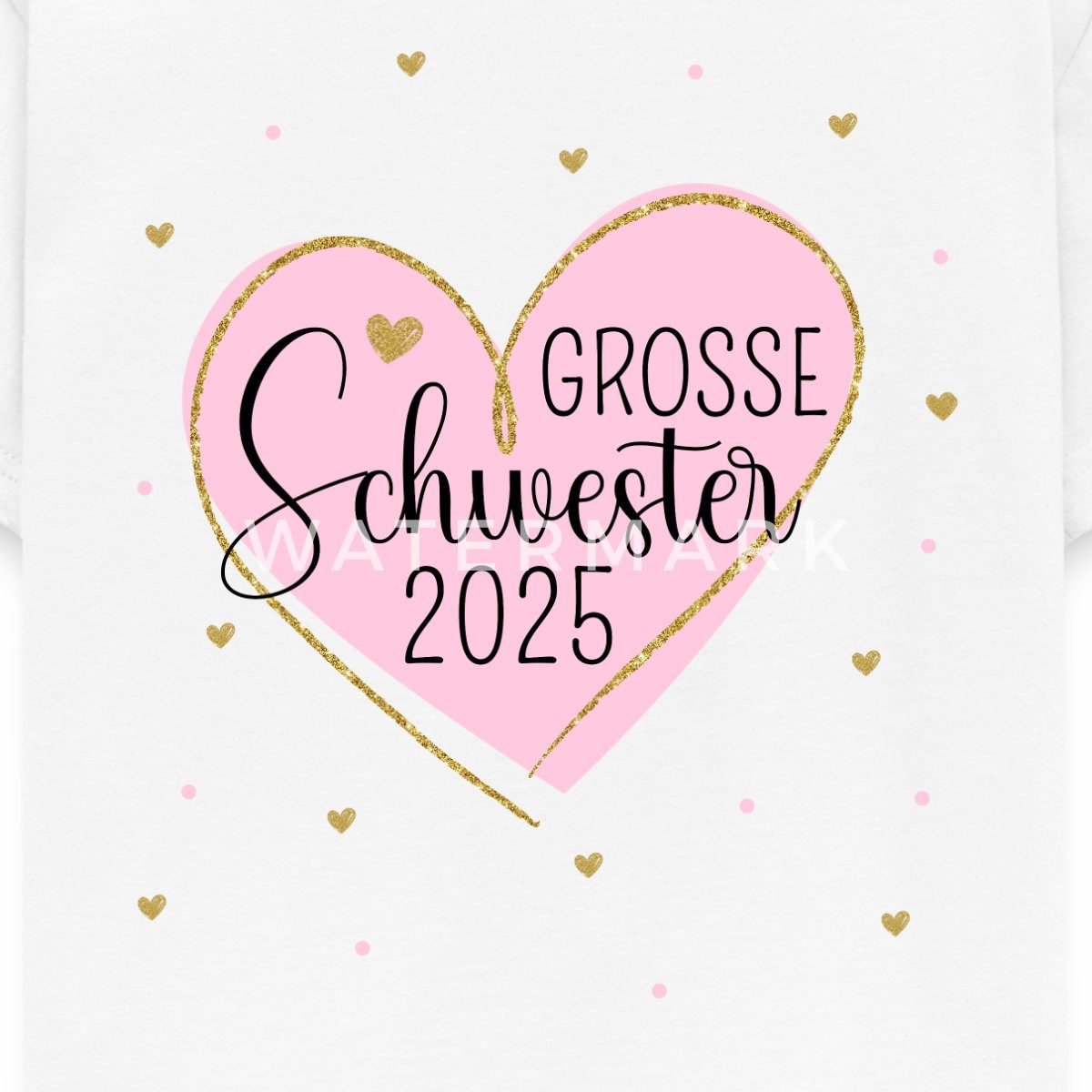 T-Shirt Große Schwester 2025 Herz Geschwister Kinder T-Shirt