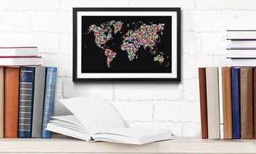 WandbilderXXL Kunstdruck World Flowers, Weltkarte, Wandbild, in 4 Größen erhältlich