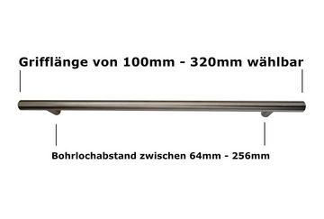 Provance Möbelgriff 6 - 20 x Edelstahl Möbelgriff 150mm Bohrlochabstand 96mm (Set, 6-St)