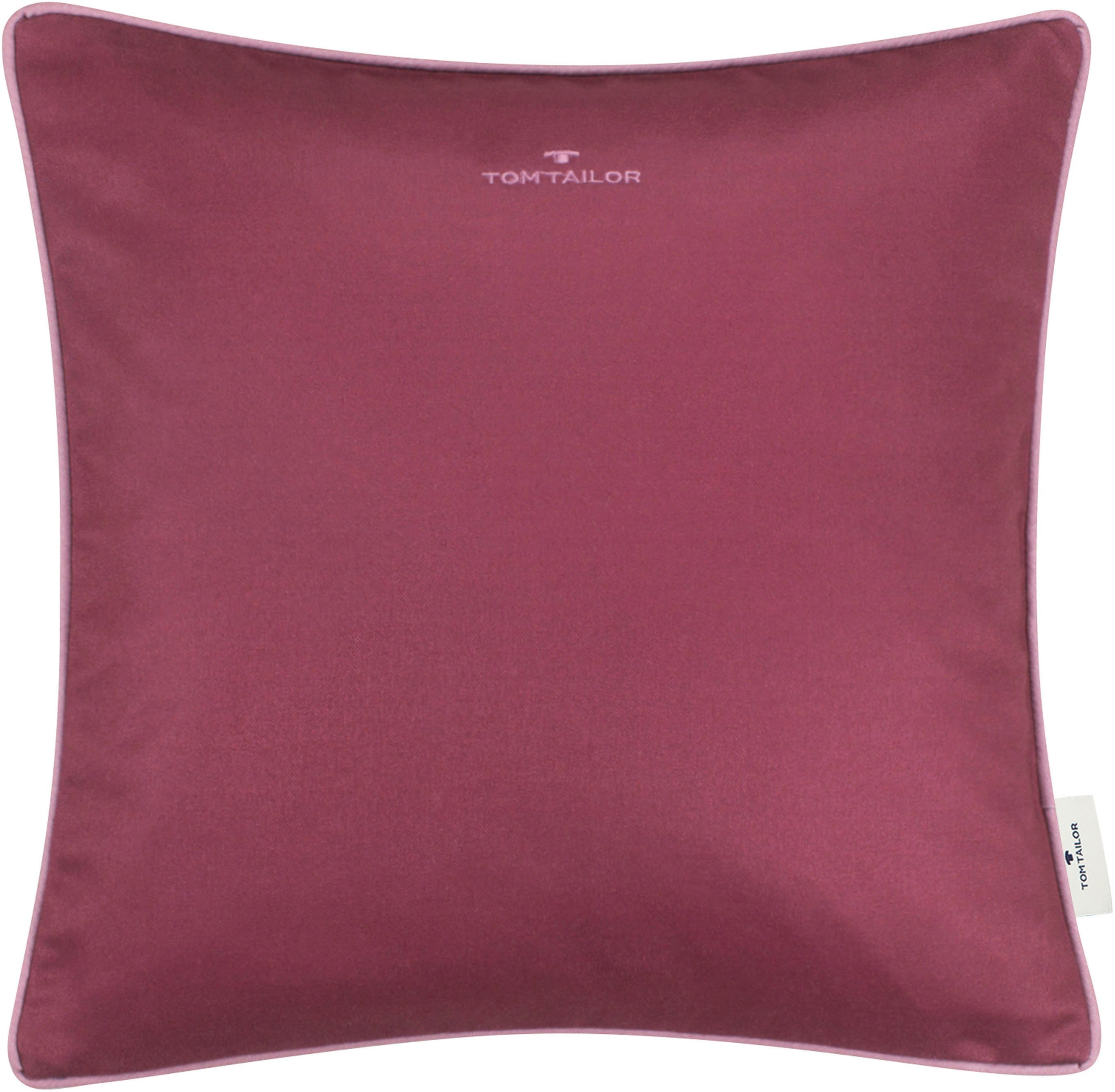 TOM TAILOR HOME Dekokissen Dove Signature rot/dunkelrot/bordeaux