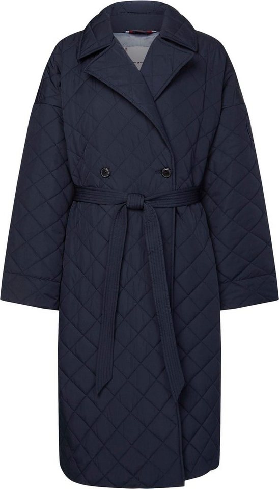 Tommy Hilfiger Curve Steppmantel CRV RLXD SORONA QUILTED TRENCH PLUS SIZE  CURVE,mit modischem Bindegürtel auf Taillenhöhe