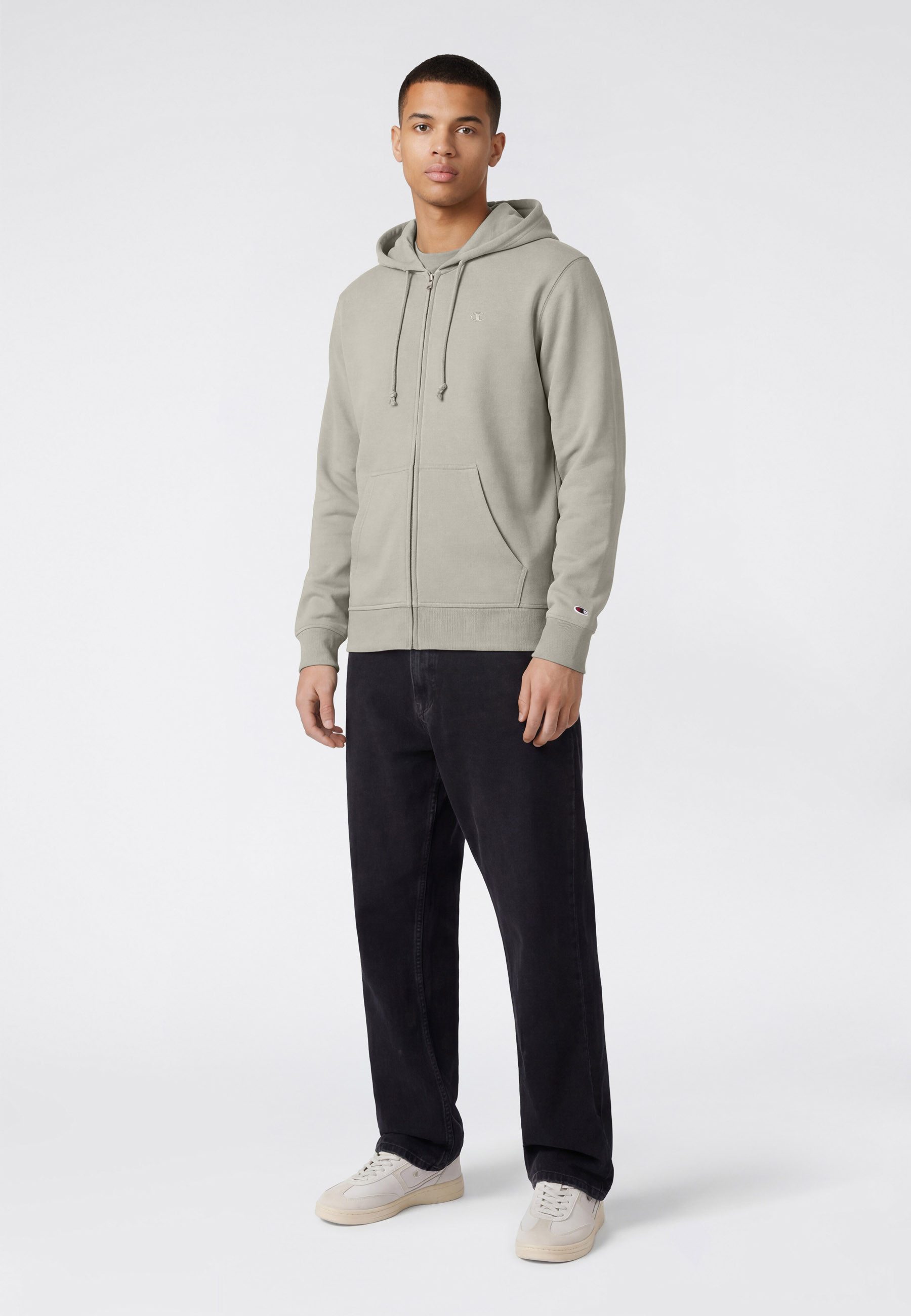 Champion Kapuzensweatjacke ICONS TONAL Terry Full Zip Hoodie mit Kapuze, aus Baumwoll-Polyester-Material, sportlicher Stil
