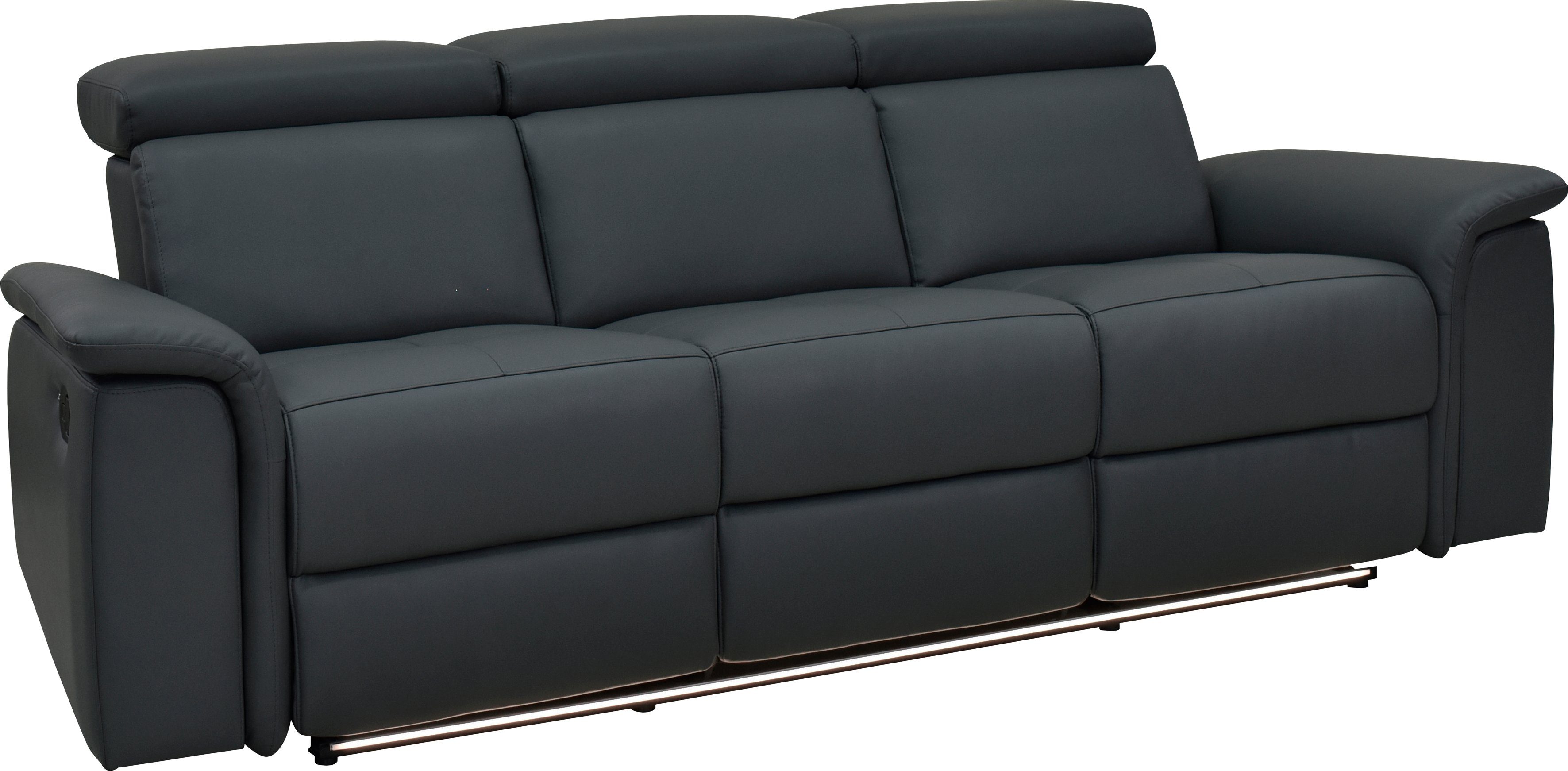OTTO home 3-Sitzer Pareli 229cm, manuelle u. elektr. Relaxfunktion in 2 Sitzen, USB, KT-Verstellung, LED Beleuchtung, in Echtleder, Kunstleder, Web – Bild 3 von 5