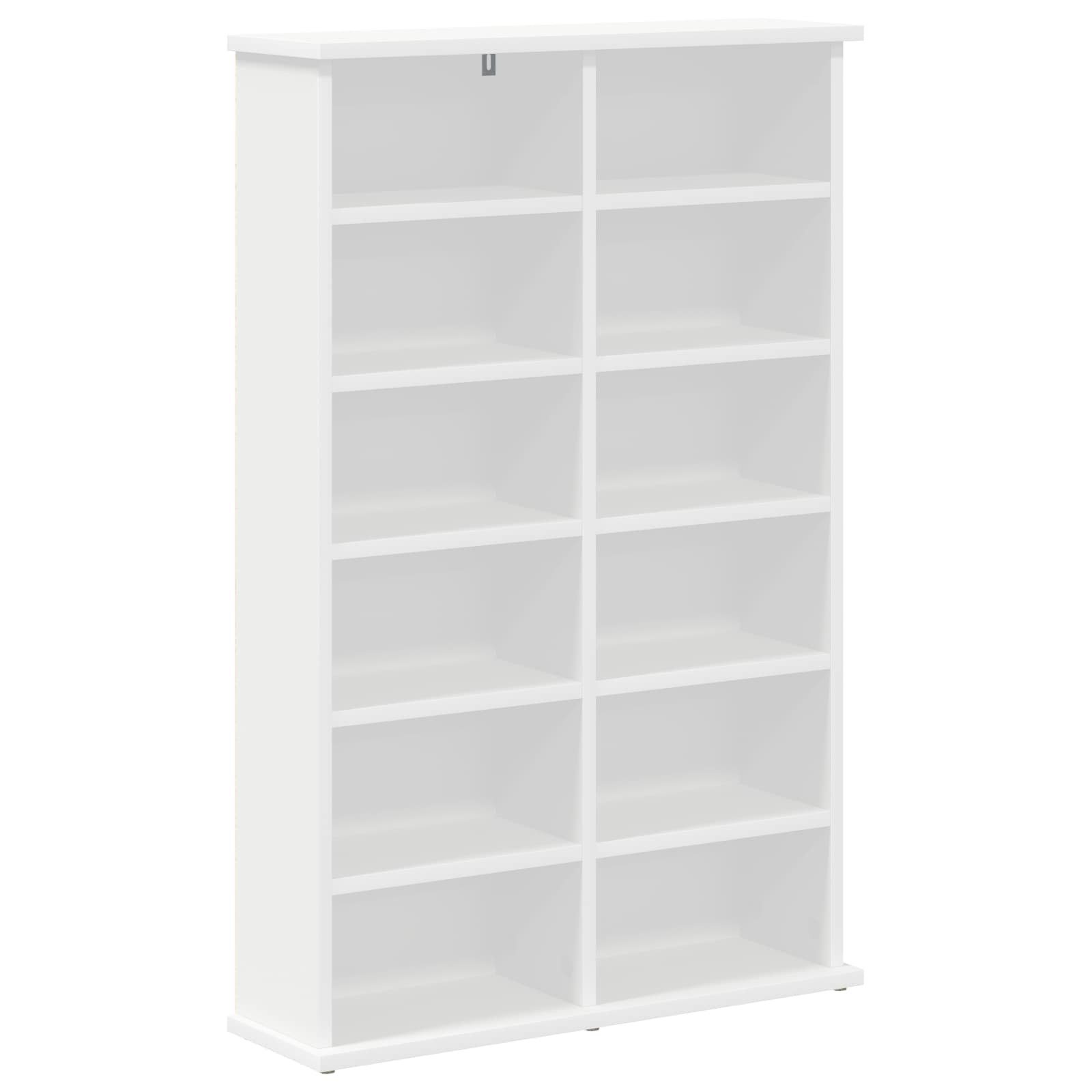 vidaXL Schranksystem CD Regal Weiß 60 x 17 x 92 cm Holzwerkstoff (1-St)