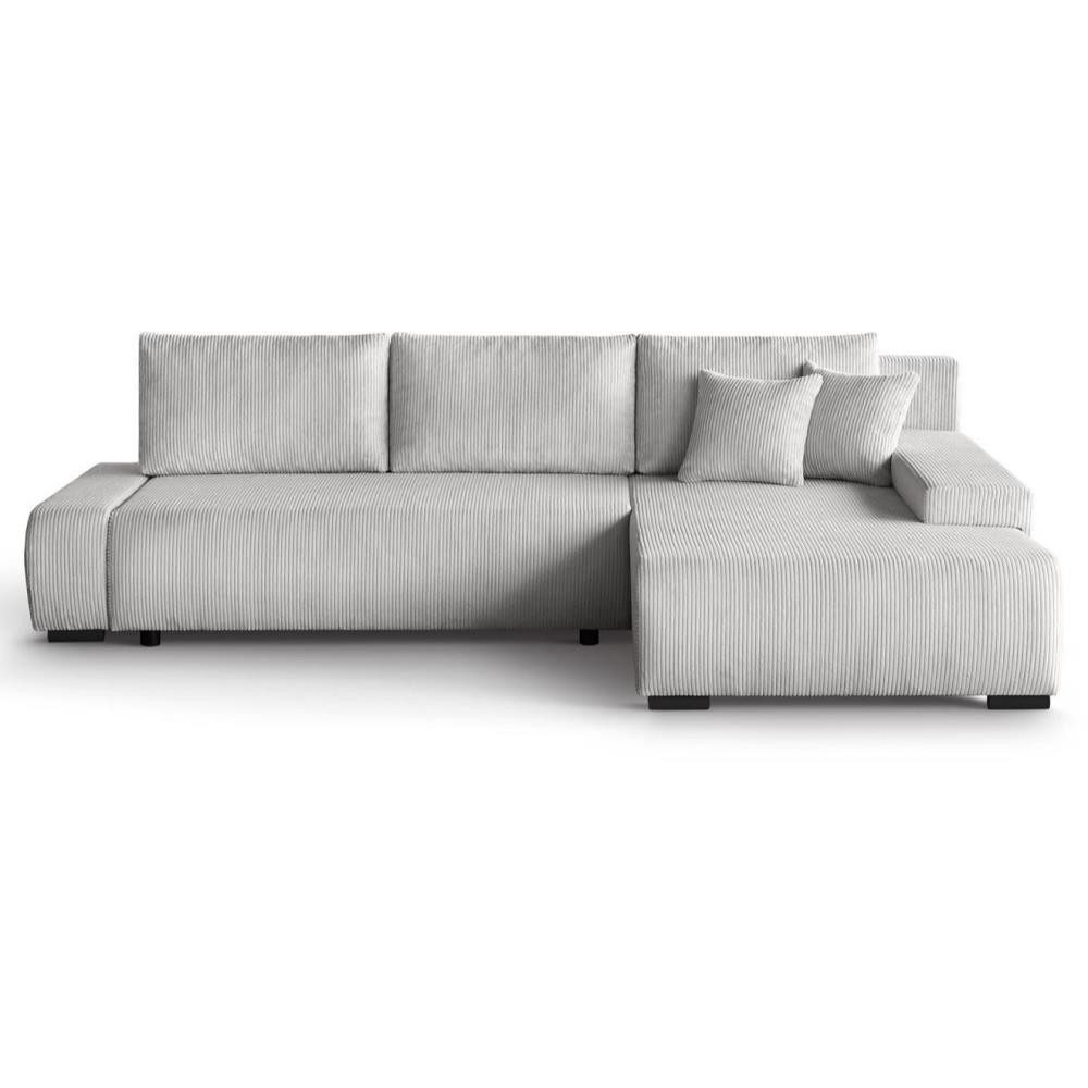 Beautysofa Ecksofa DRACO POSO L, mit Schlaffunktion, Bettkasten, Wellenfede günstig online kaufen
