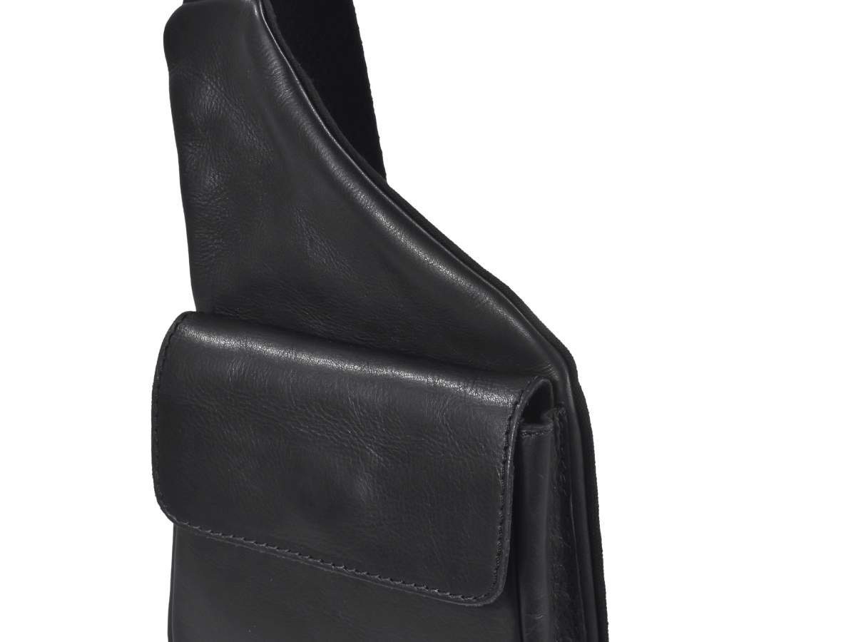 Greenburry Umhängetasche Pure Black, Crossbag 25x38cm, Messengerbag, Damen Herren